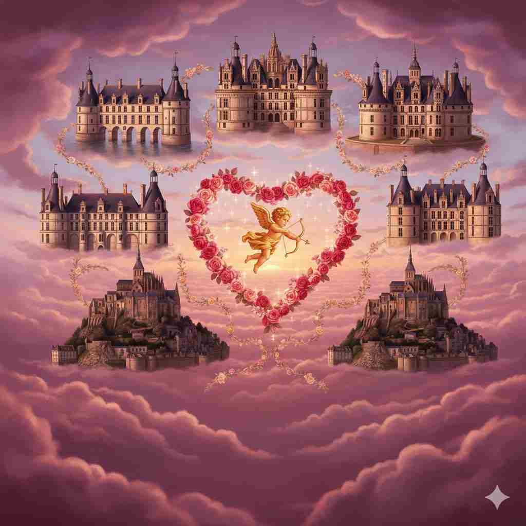Coup de foudre à la française : Le Top 6 des châteaux pour une Saint-Valentin royale